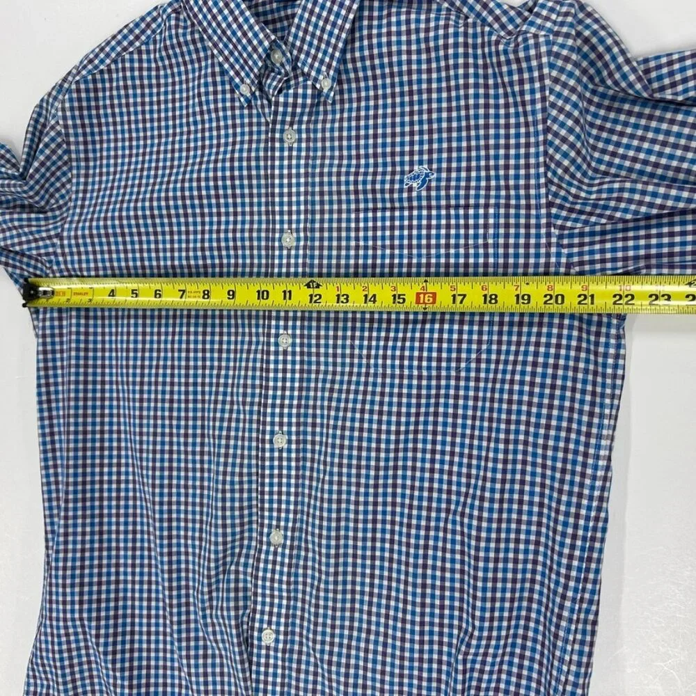 Coastal Provisions‎ Company Blue Gingham Button Down Shirt Men’s Classic Preppy